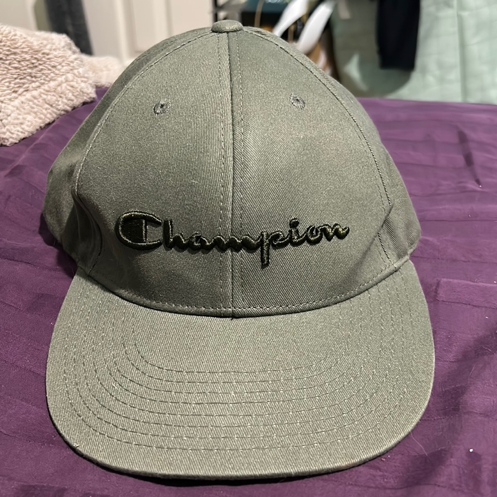 Green snapback champion hat, never worn